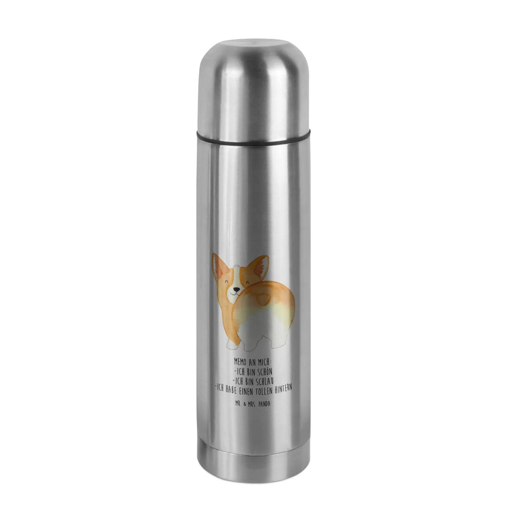 Thermos Flask corgi buttocks Thermoskanne, Hund, Hundemotiv, Haustier, Hunderasse, Tierliebhaber, Hundebesitzer, Sprüche, Hundeliebe, Corgie, Spruch, Motivation, Selbstliebe