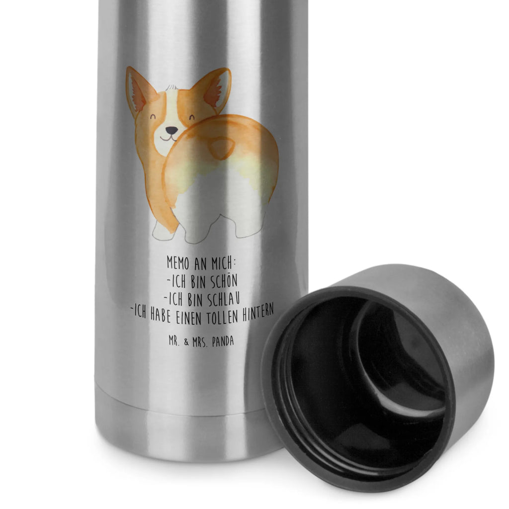 Thermos Flask corgi buttocks Thermoskanne, Hund, Hundemotiv, Haustier, Hunderasse, Tierliebhaber, Hundebesitzer, Sprüche, Hundeliebe, Corgie, Spruch, Motivation, Selbstliebe