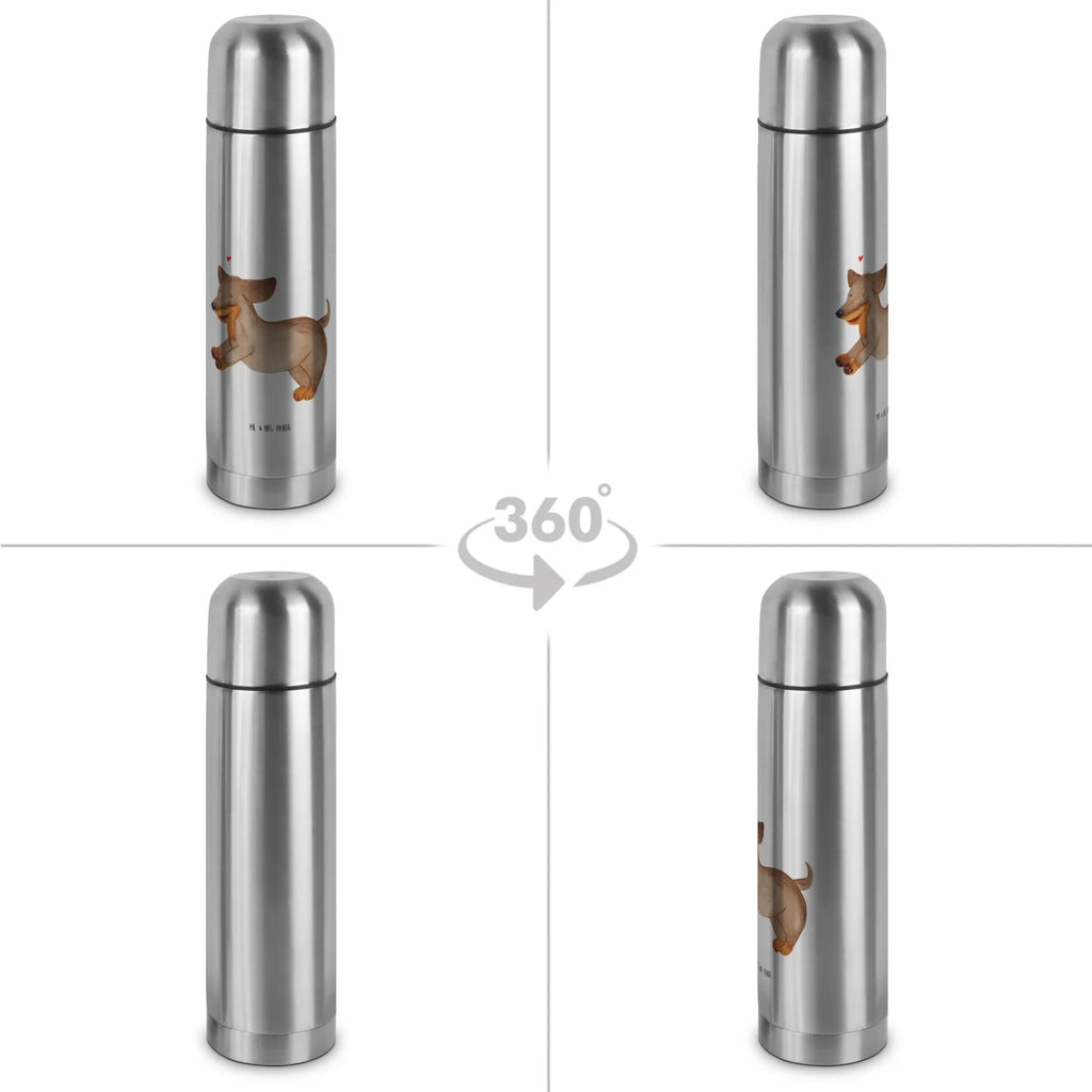 Thermos Flask Dog dachshund Thermoskanne, Hund, Hundemotiv, Haustier, Hunderasse, Tierliebhaber, Hundebesitzer, Sprüche, Dachshund, Dackel, happy dog, Hunde