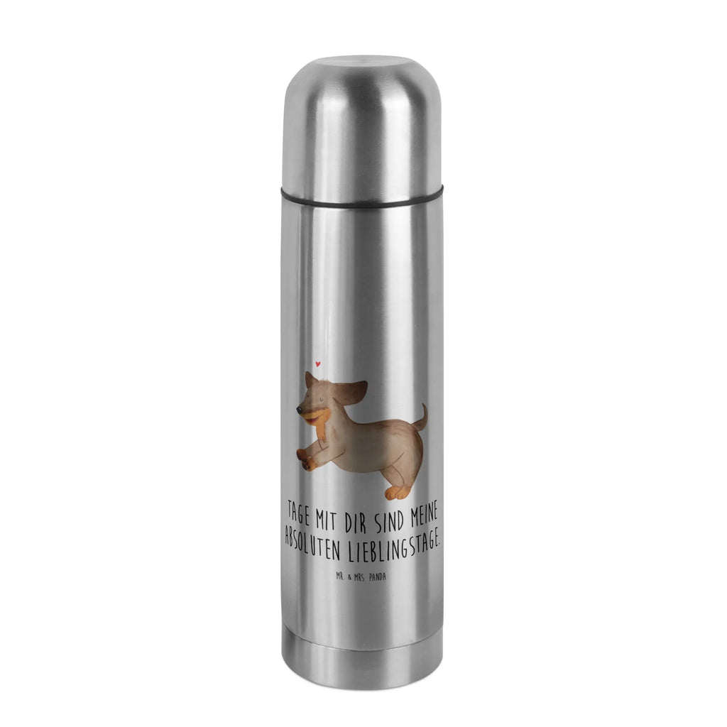 Thermos Flask Dog dachshund Thermoskanne, Hund, Hundemotiv, Haustier, Hunderasse, Tierliebhaber, Hundebesitzer, Sprüche, Dachshund, Dackel, happy dog, Hunde