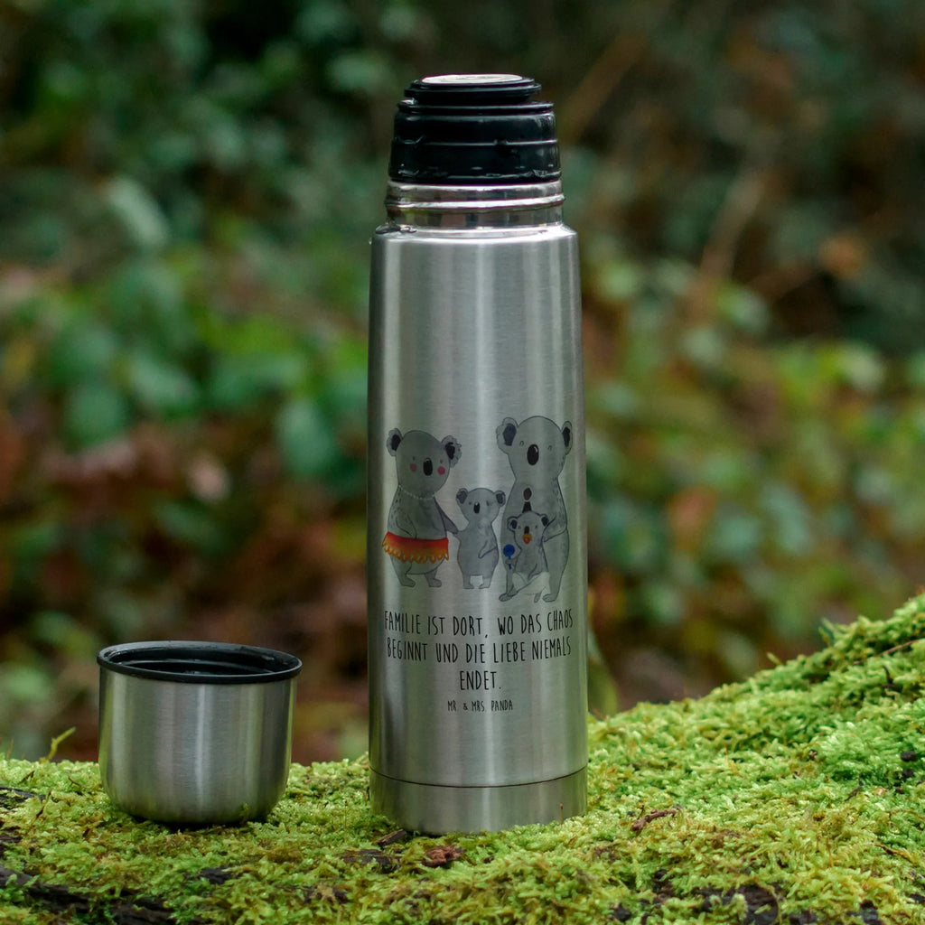 Thermoskanne Koala Familie Thermoskanne, Familie, Vatertag, Muttertag, Bruder, Schwester, Mama, Papa, Oma, Opa, Geschwister, Koala, Koalas, Kinder, Familienleben, Family