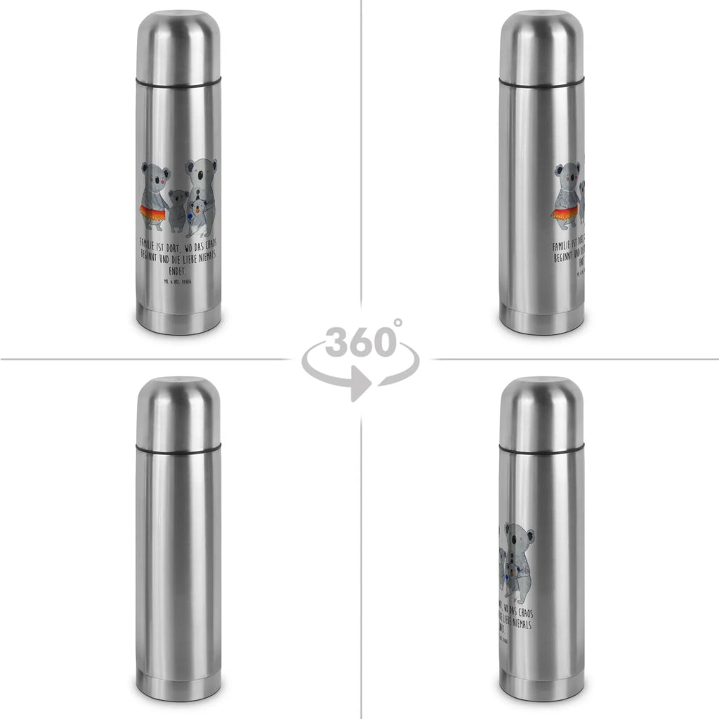 Thermoskanne Koala Familie Thermoskanne, Familie, Vatertag, Muttertag, Bruder, Schwester, Mama, Papa, Oma, Opa, Geschwister, Koala, Koalas, Kinder, Familienleben, Family