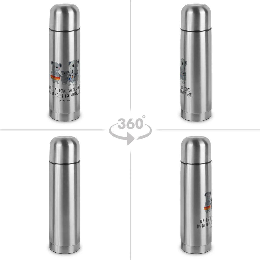 Thermoskanne Koala Familie Thermoskanne, Familie, Vatertag, Muttertag, Bruder, Schwester, Mama, Papa, Oma, Opa, Geschwister, Koala, Koalas, Kinder, Familienleben, Family