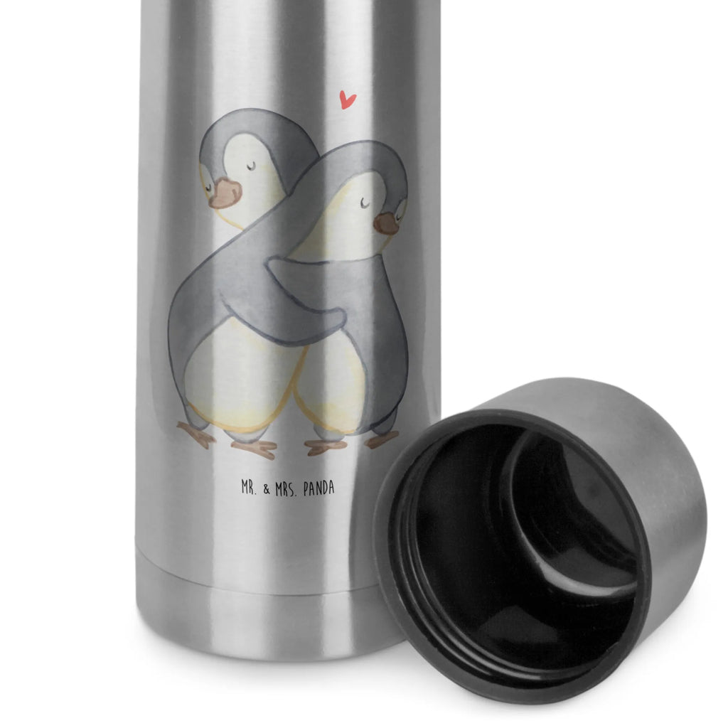 Thermos Flask penguins Cuddle Thermoskanne, Liebe, Partner, Freund, Freundin, Ehemann, Ehefrau, Heiraten, Verlobung, Heiratsantrag, Liebesgeschenk, Jahrestag, Hocheitstag, Valentinstag, für Männer, Geschenk für Partner, Geschenk für Frauen, Mitbringsel, Liebesbeweis, für Ehemann, Hochzeitstag, Geschenk für Freundin