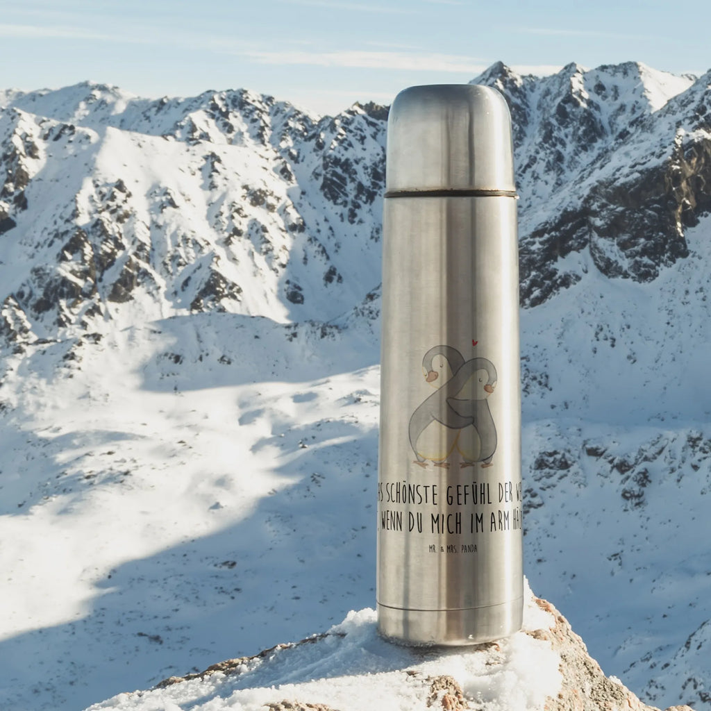 Thermos Flask penguins Cuddle Thermoskanne, Liebe, Partner, Freund, Freundin, Ehemann, Ehefrau, Heiraten, Verlobung, Heiratsantrag, Liebesgeschenk, Jahrestag, Hocheitstag, Valentinstag, für Männer, Geschenk für Partner, Geschenk für Frauen, Mitbringsel, Liebesbeweis, für Ehemann, Hochzeitstag, Geschenk für Freundin