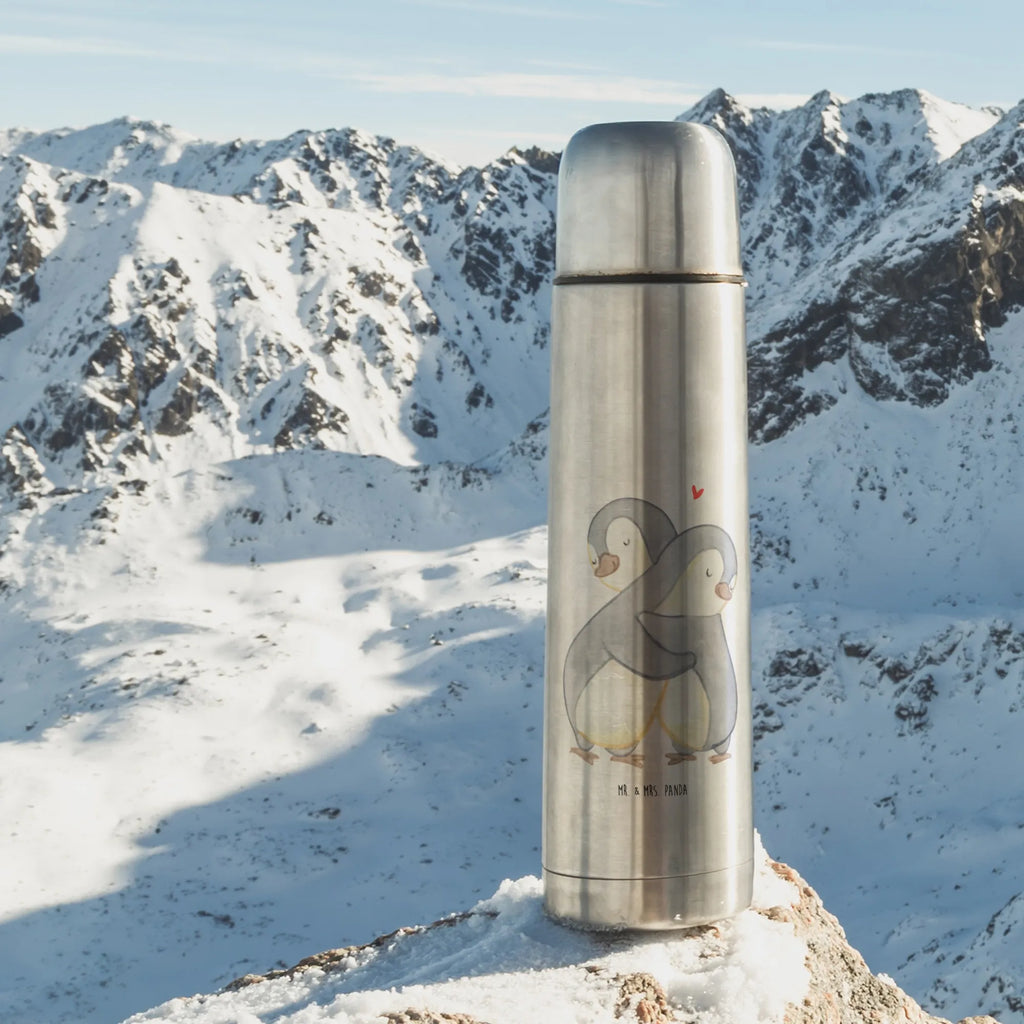 Thermos Flask penguins Cuddle Thermoskanne, Liebe, Partner, Freund, Freundin, Ehemann, Ehefrau, Heiraten, Verlobung, Heiratsantrag, Liebesgeschenk, Jahrestag, Hocheitstag, Mitbringsel, Geschenk für Freundin, Valentinstag, Geschenk für Partner, Liebesbeweis, Hochzeitstag, für Männer, für Ehemann, Geschenk für Frauen