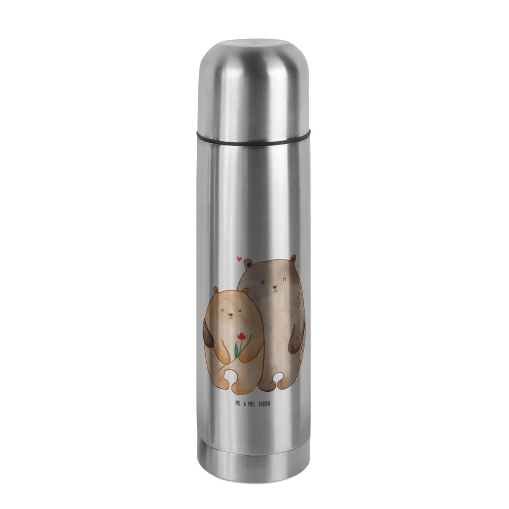 Thermos Flask Bears in love Thermoskanne, Liebe, Partner, Freund, Freundin, Ehemann, Ehefrau, Heiraten, Verlobung, Heiratsantrag, Liebesgeschenk, Jahrestag, Hocheitstag, Liebesbeweis, Verheiratet, Geschenk Freundin, Bär, Geschenk Freund, Bären, Verliebt, Geschenk Hochzeit, Hochzeitstag, Bärchen, Verlobt