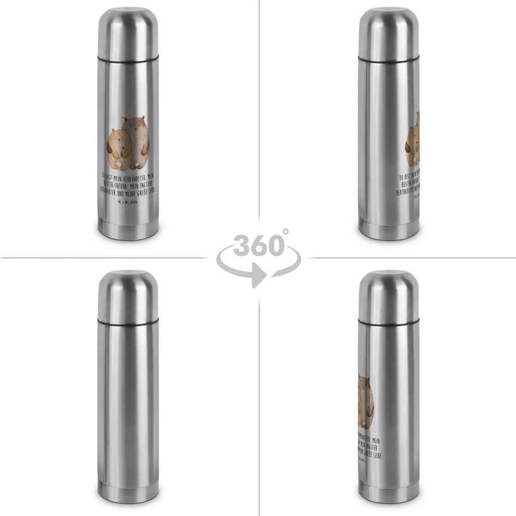 Thermos Flask Bears in love Thermoskanne, Liebe, Partner, Freund, Freundin, Ehemann, Ehefrau, Heiraten, Verlobung, Heiratsantrag, Liebesgeschenk, Jahrestag, Hocheitstag, Liebesbeweis, Verheiratet, Geschenk Freundin, Bär, Geschenk Freund, Bären, Verliebt, Geschenk Hochzeit, Hochzeitstag, Bärchen, Verlobt