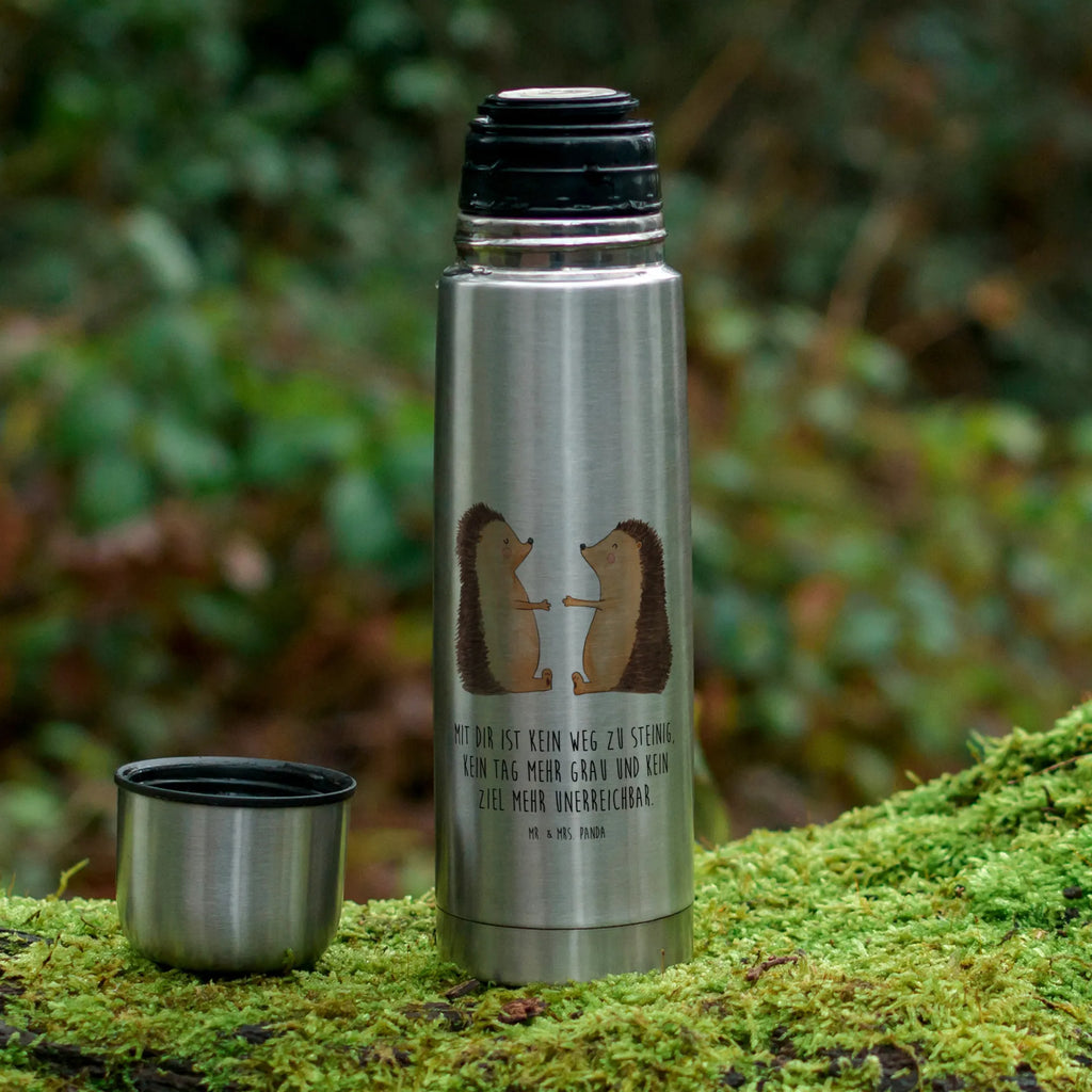 Thermos Flask Hedgehogs in love Thermoskanne, Liebe, Partner, Freund, Freundin, Ehemann, Ehefrau, Heiraten, Verlobung, Heiratsantrag, Liebesgeschenk, Jahrestag, Hocheitstag, Hochzeit, Verliebt, Geschenk, Verheiratet, Hochzeitstag, Liebesbeweis, Igel, Verlobt