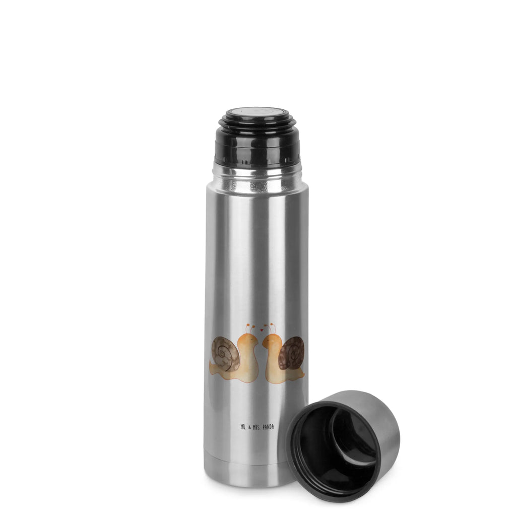 Thermos Flask Snails in love Thermoskanne, Liebe, Partner, Freund, Freundin, Ehemann, Ehefrau, Heiraten, Verlobung, Heiratsantrag, Liebesgeschenk, Jahrestag, Hocheitstag