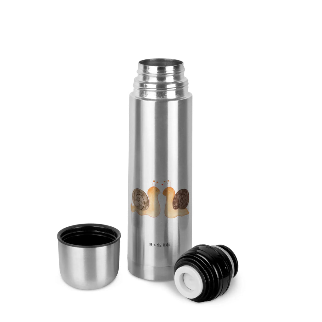 Thermos Flask Snails in love Thermoskanne, Liebe, Partner, Freund, Freundin, Ehemann, Ehefrau, Heiraten, Verlobung, Heiratsantrag, Liebesgeschenk, Jahrestag, Hocheitstag