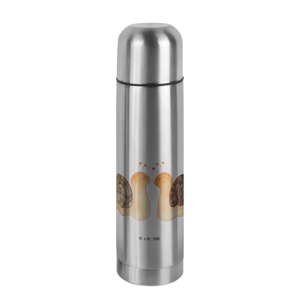 Thermos Flask Snails in love Thermoskanne, Liebe, Partner, Freund, Freundin, Ehemann, Ehefrau, Heiraten, Verlobung, Heiratsantrag, Liebesgeschenk, Jahrestag, Hocheitstag
