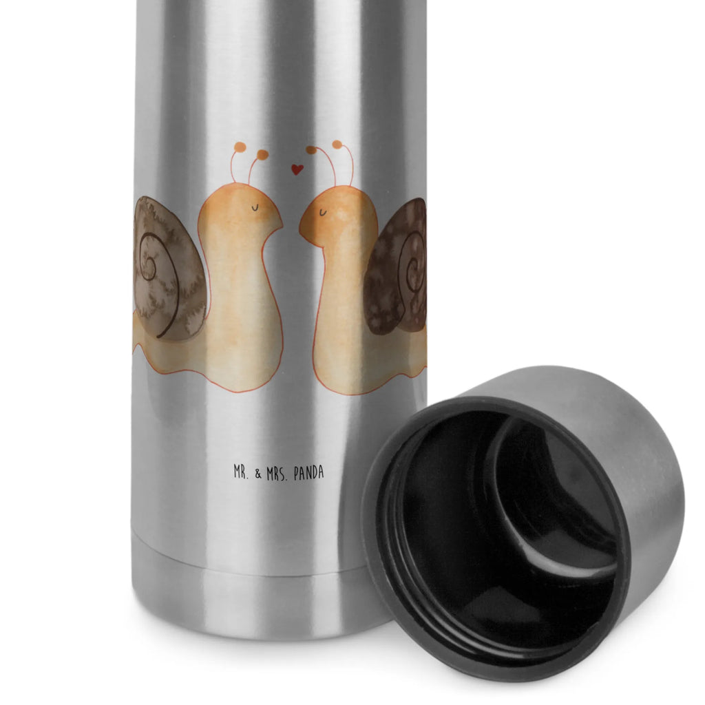 Thermos Flask Snails in love Thermoskanne, Liebe, Partner, Freund, Freundin, Ehemann, Ehefrau, Heiraten, Verlobung, Heiratsantrag, Liebesgeschenk, Jahrestag, Hocheitstag