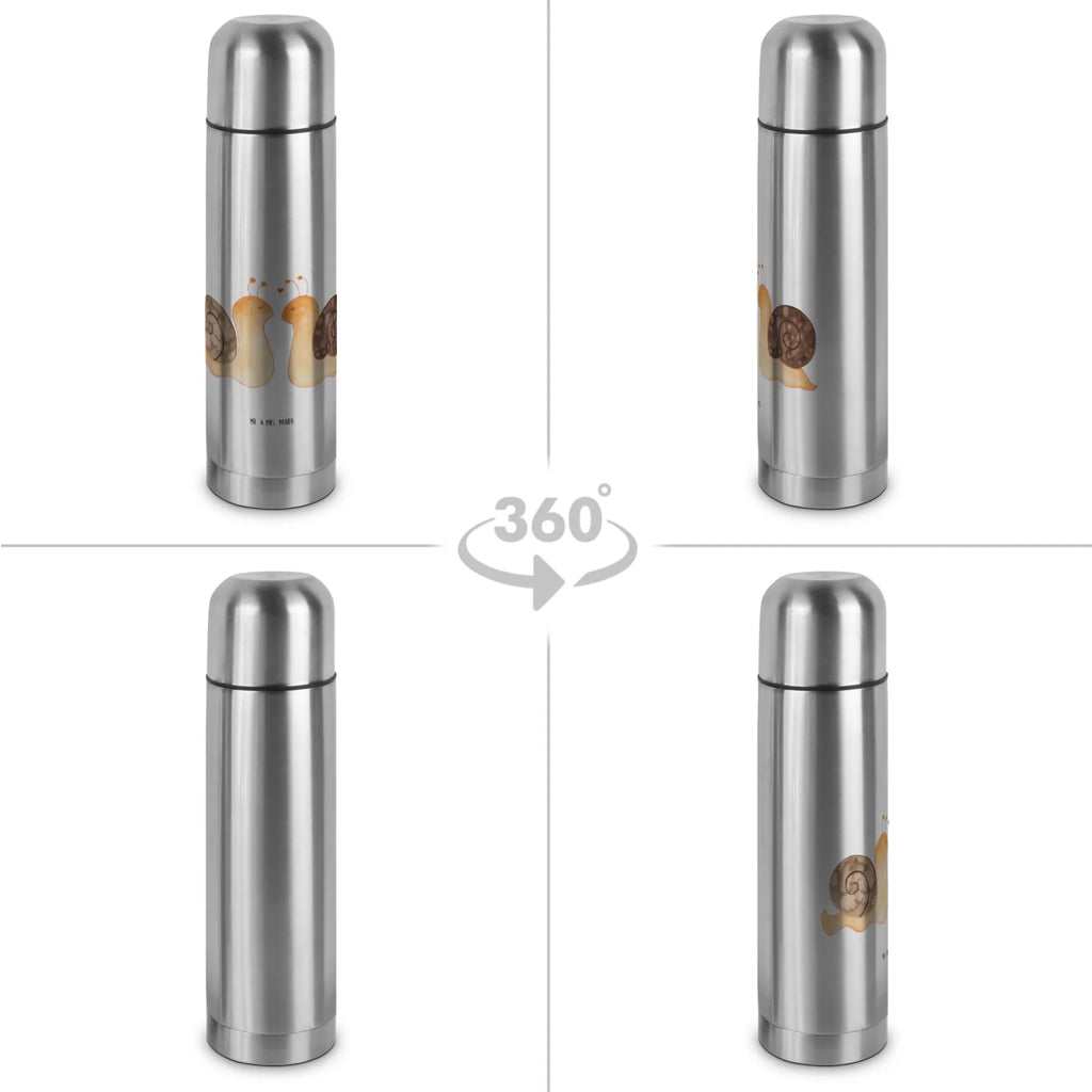 Thermos Flask Snails in love Thermoskanne, Liebe, Partner, Freund, Freundin, Ehemann, Ehefrau, Heiraten, Verlobung, Heiratsantrag, Liebesgeschenk, Jahrestag, Hocheitstag