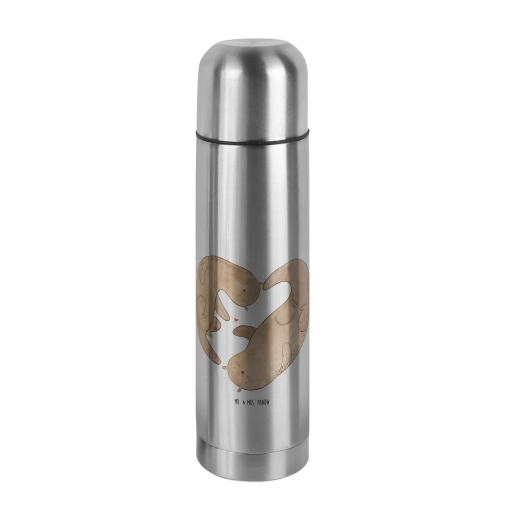 Thermos Flask otter Heart Thermoskanne, Otter, Fischotter, Seeotter, Herz, Hochzeitstag, Bessere Hälfte, Liebesgeschenk, gemeinsames Leben, Jahrestag, Love you, Liebe, Liebesbeweis, Verlobung