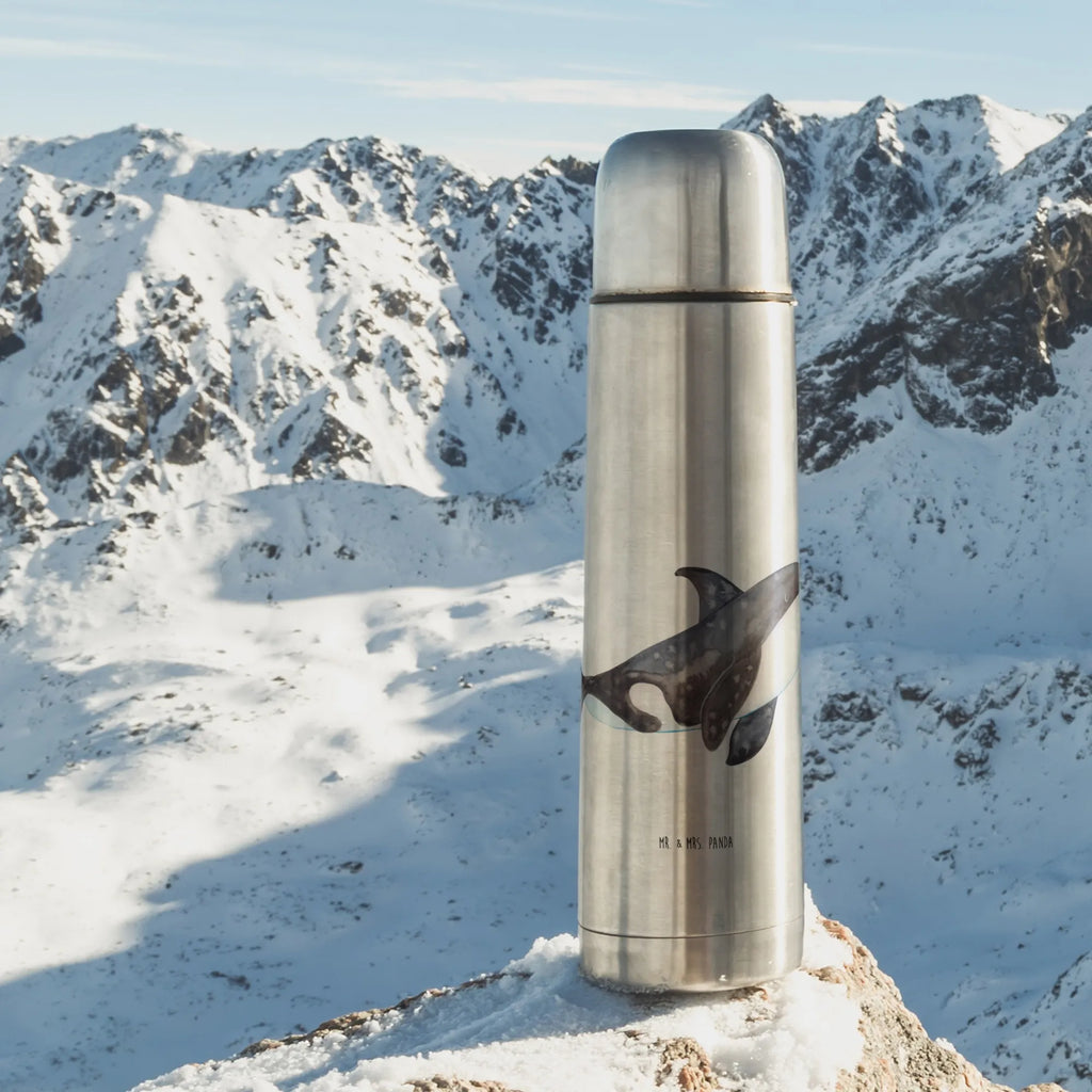 Thermoskanne Orca Thermoskanne, Meerestiere, Meer, Urlaub, Arbeit, Killerwal, Möglichkeiten, Orca, Motivation, Wal, Neustart, Orcas, Selbstliebe, Büro, Startup