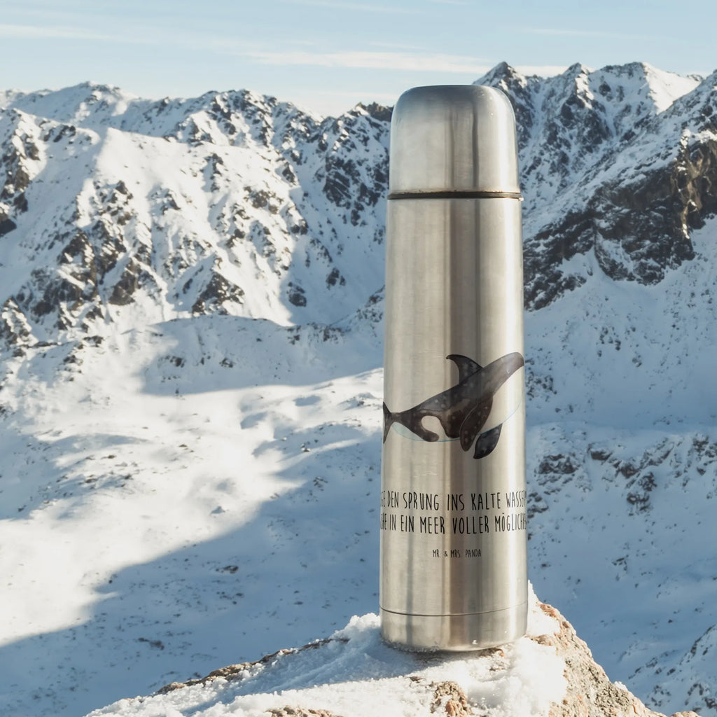 Thermoskanne Orca Thermoskanne, Meerestiere, Meer, Urlaub, Arbeit, Killerwal, Möglichkeiten, Orca, Motivation, Wal, Neustart, Orcas, Selbstliebe, Büro, Startup