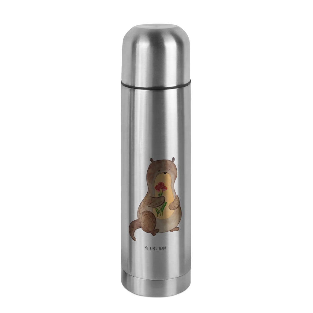 Thermos Flask otter Bunch of flowers Thermoskanne, Otter, Fischotter, Seeotter, Otter Seeotter See Otter