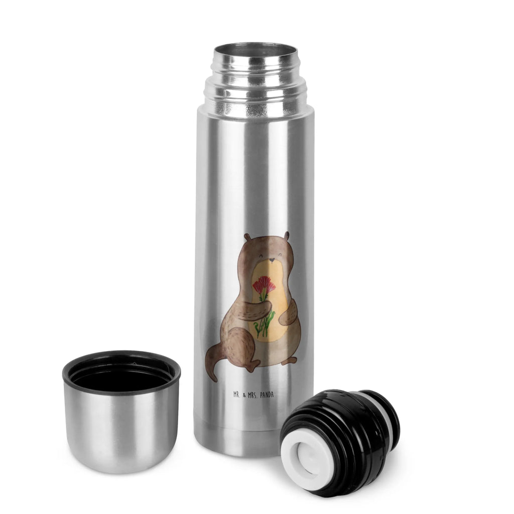 Thermos Flask otter Bunch of flowers Thermoskanne, Otter, Fischotter, Seeotter, Otter Seeotter See Otter