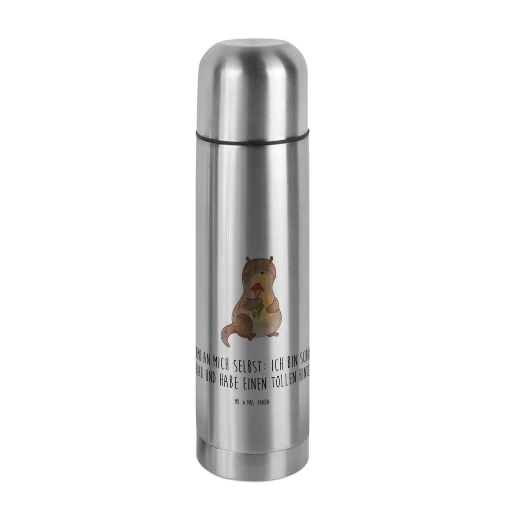 Thermos Flask otter Bunch of flowers Thermoskanne, Otter, Fischotter, Seeotter, Otter Seeotter See Otter