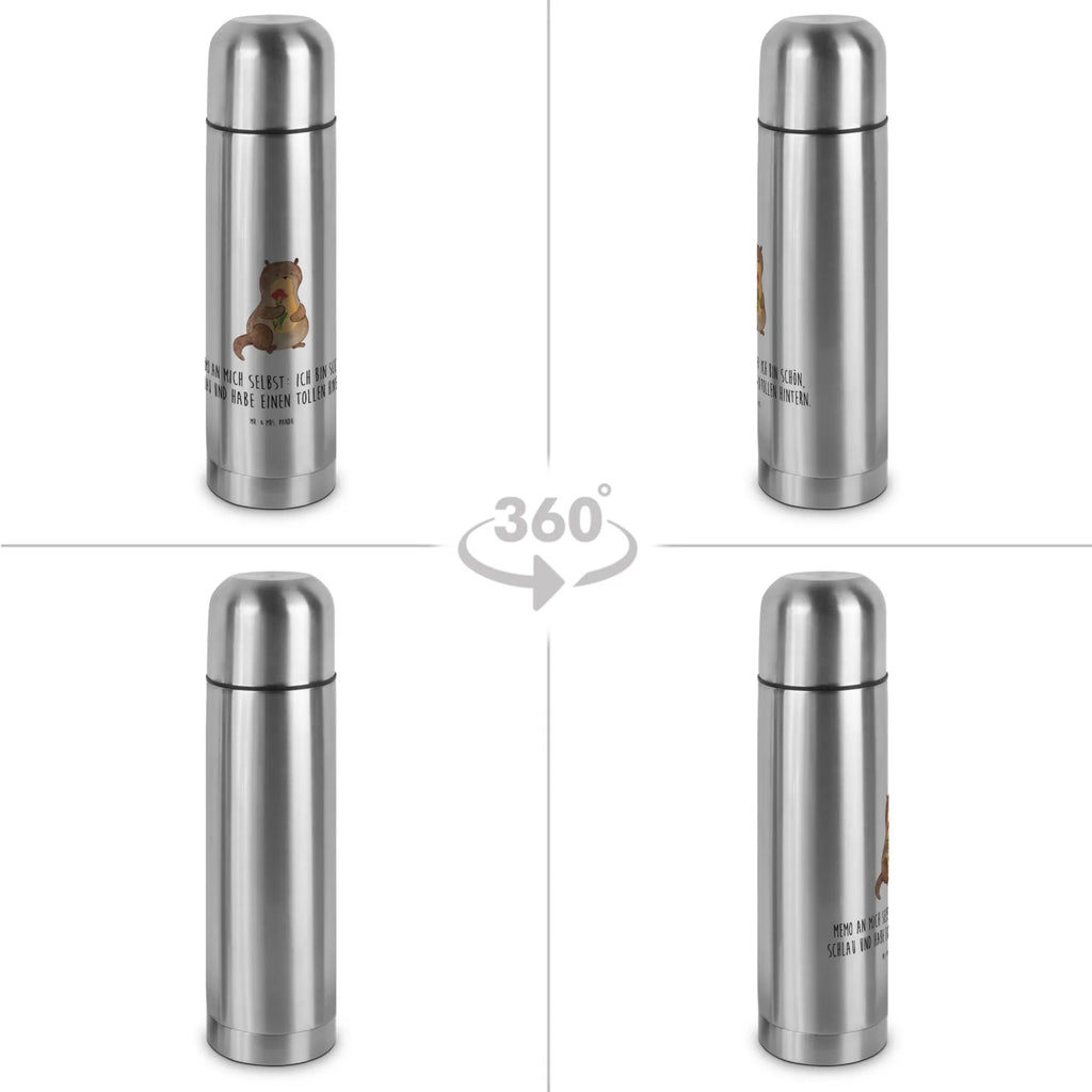 Thermos Flask otter Bunch of flowers Thermoskanne, Otter, Fischotter, Seeotter, Otter Seeotter See Otter