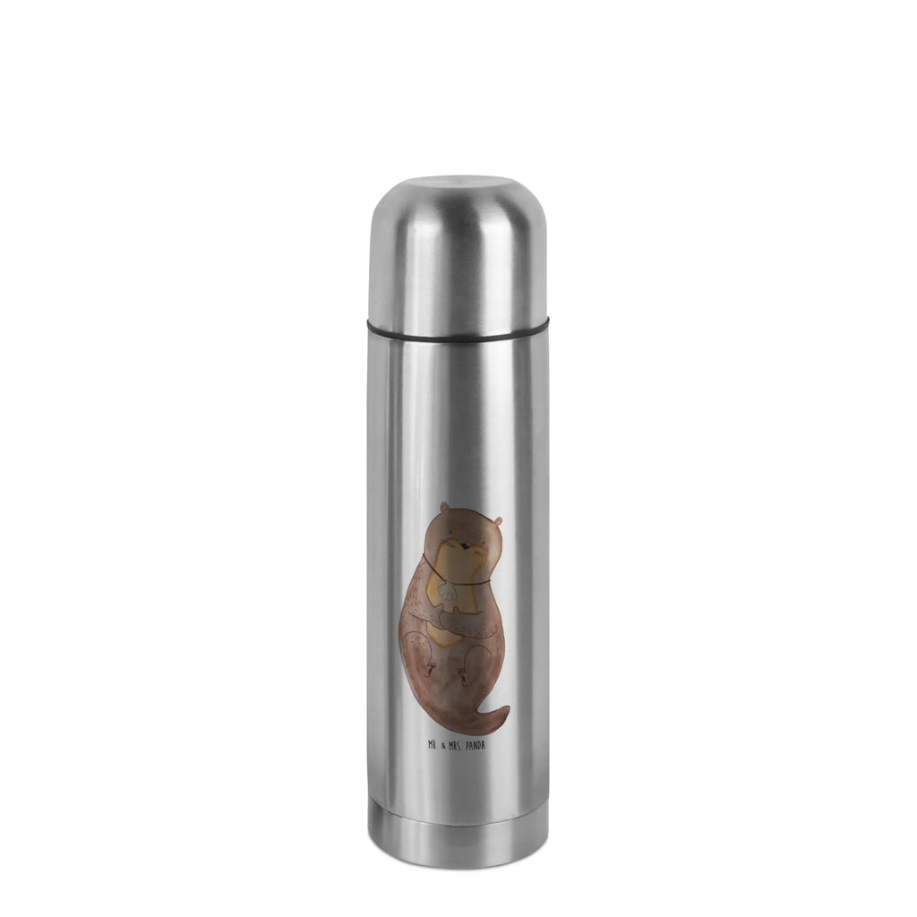 Thermos Flask otter shell Thermoskanne, Otter, Fischotter, Seeotter, träumen, Motivation, Tagträumen, grübeln, Büro, Otterliebe