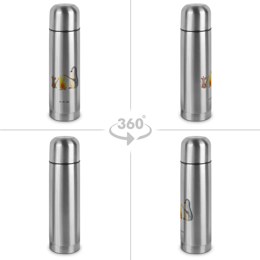 Thermos Flask Penguin campfire Thermoskanne, Pinguin, Pinguine, Motivation, Neustart, Büro, Marshmallows, Arbeit, Lebensspruch, grillen, Büroalltag, Job, Lebensmotivation, Feuer, Lagerfeuer, Leben, Liebe, Maus