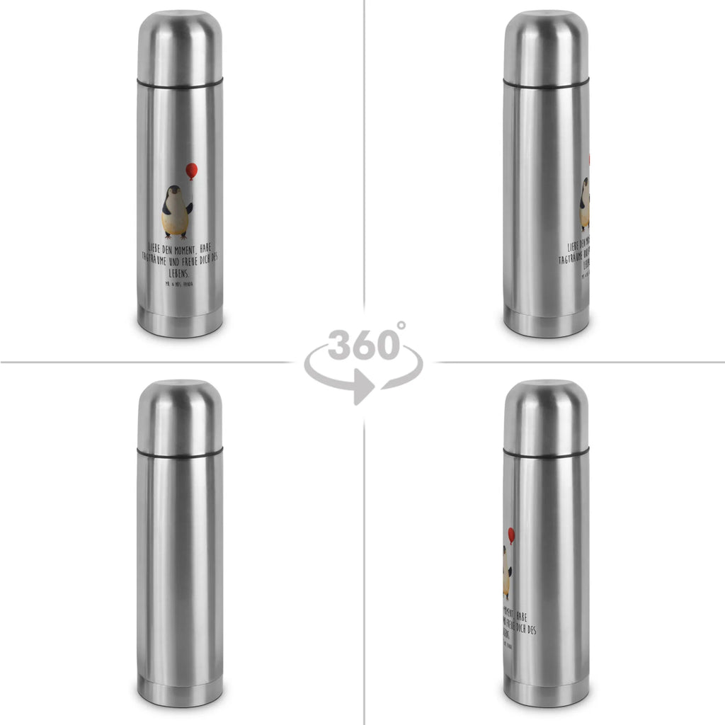 Thermoskanne Pinguin Luftballon Thermoskanne, Pinguin, beste Freundin, Lebenslust, Geschenkidee, neues Leben, Motivation, Geschenk Freundin, Glück, Tagträume, Neustart, Pinguine, Liebe, Luftballon