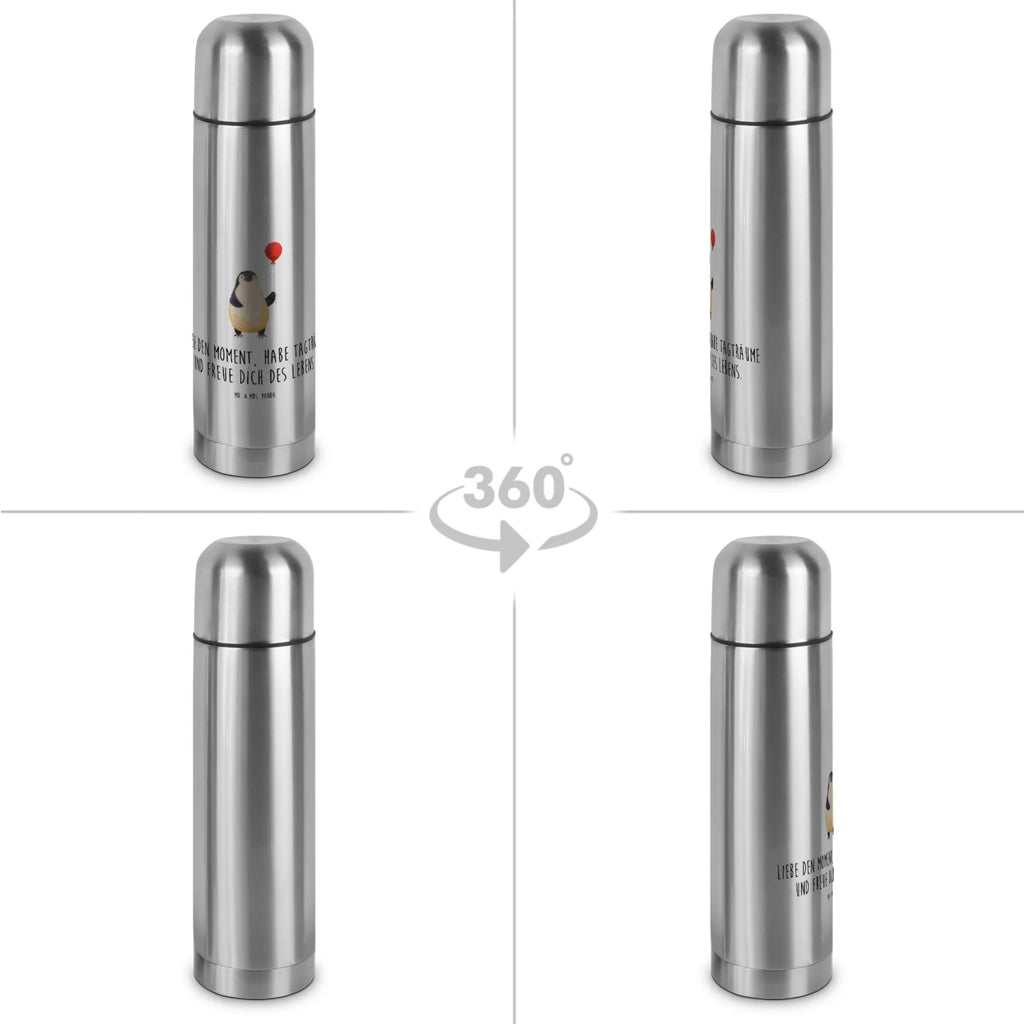 Thermoskanne Pinguin Luftballon Thermoskanne, Pinguin, beste Freundin, Lebenslust, Geschenkidee, neues Leben, Motivation, Geschenk Freundin, Glück, Tagträume, Neustart, Pinguine, Liebe, Luftballon