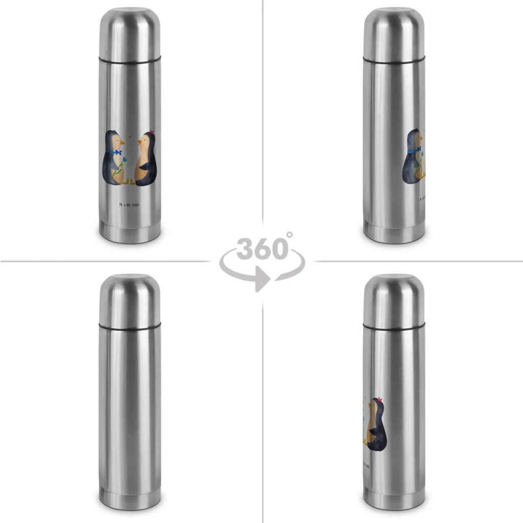 Thermoskanne Pinguin Pärchen Thermoskanne, Pinguin, Liebesgeschenk, Hochzeit, Pinguine, Liebesbeweis, Verlobung, Traumpaar, Liebe, Jahrestag, große Liebe, Liebespaar, Hochzeitsgeschenk, Hochzeitstag