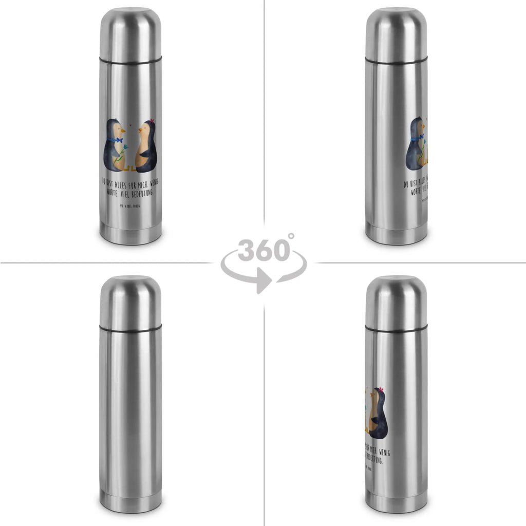 Thermoskanne Pinguin Pärchen Thermoskanne, Pinguin, Liebesgeschenk, Hochzeit, Pinguine, Liebesbeweis, Verlobung, Traumpaar, Liebe, Jahrestag, große Liebe, Liebespaar, Hochzeitsgeschenk, Hochzeitstag