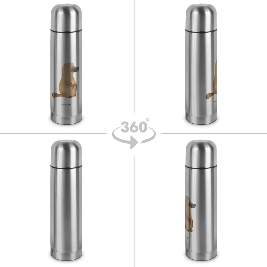 Thermoskanne Schnabeltier Mut Thermoskanne, Meerestiere, Meer, Urlaub, Training, Lebensweisheit, Motivation, Neuanfang, Weltreise, Schnabeltier, Arbeit, Büro, Neustart, Mut, Raodtrip, mutig, Schnabeltiere