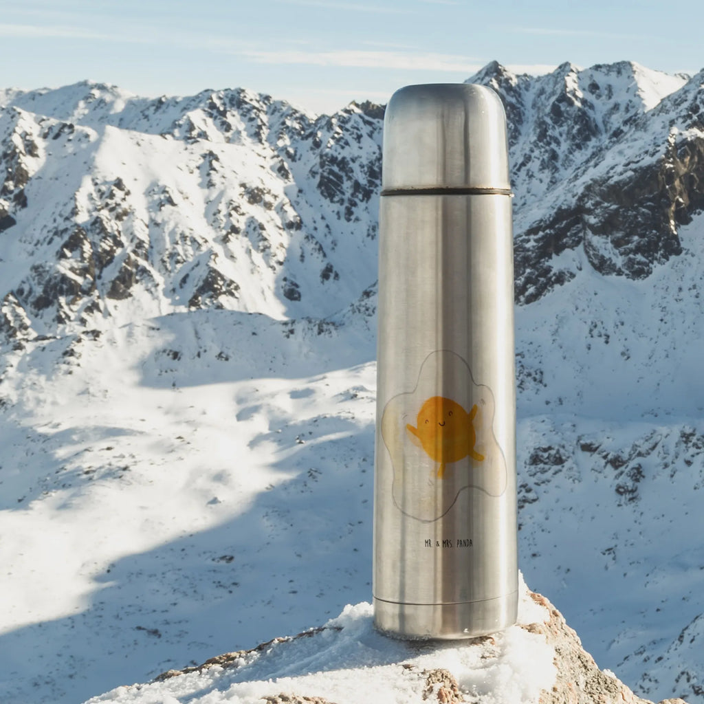 Thermos Flask Fried egg egg Thermoskanne, Tiermotive, Gute Laune, lustige Sprüche, Tiere, Liebe, Glücklich, Ei, Spiegelei, Schön, Tag