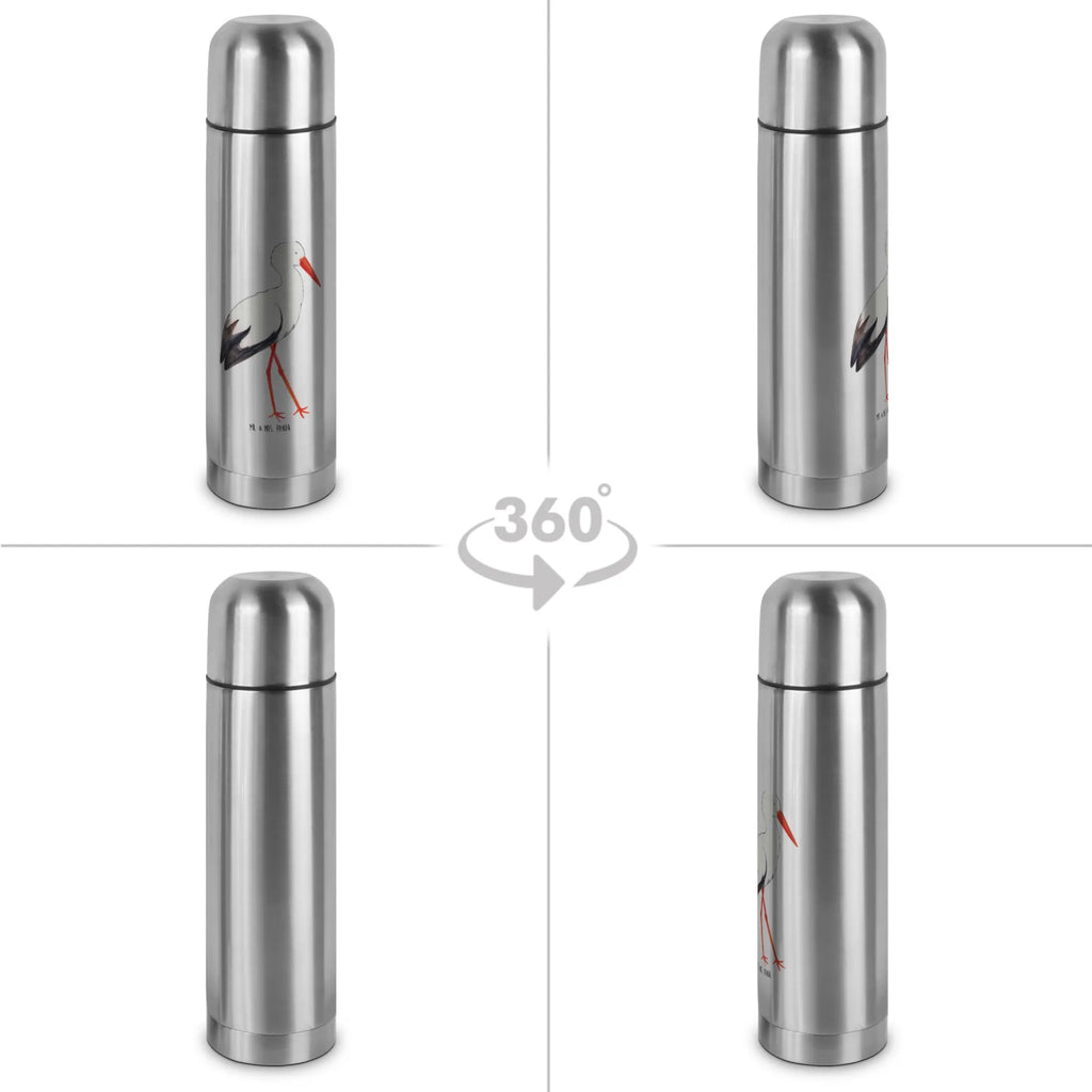 Thermos Flask Stork Thermoskanne, Tiermotive, Gute Laune, lustige Sprüche, Tiere, Geburt, Schwangerschaft, Babybauch, Störche, Mutter, Schwanger, Mutter werden, Storch, Baby, Mütter