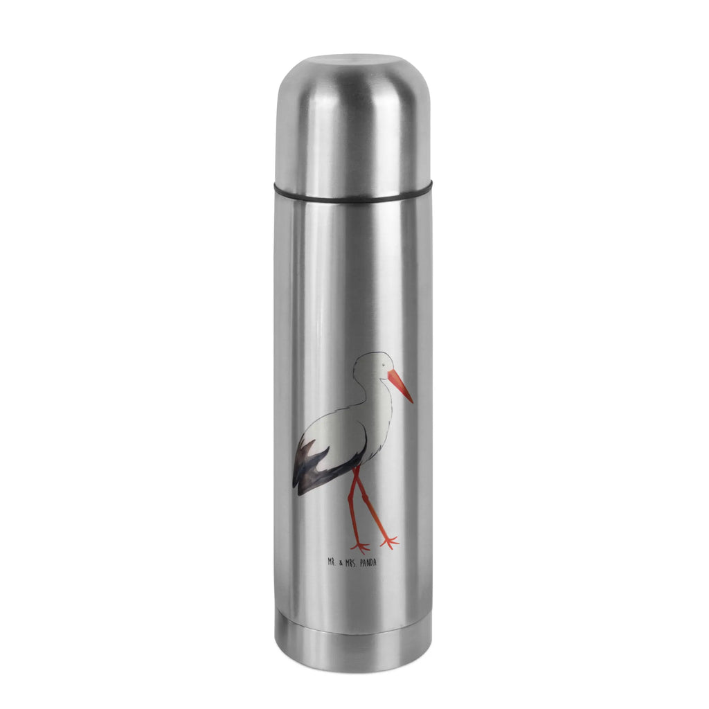 Thermos Flask Stork Thermoskanne, Tiermotive, Gute Laune, lustige Sprüche, Tiere, Geburt, Schwangerschaft, Babybauch, Störche, Mutter, Schwanger, Mutter werden, Storch, Baby, Mütter