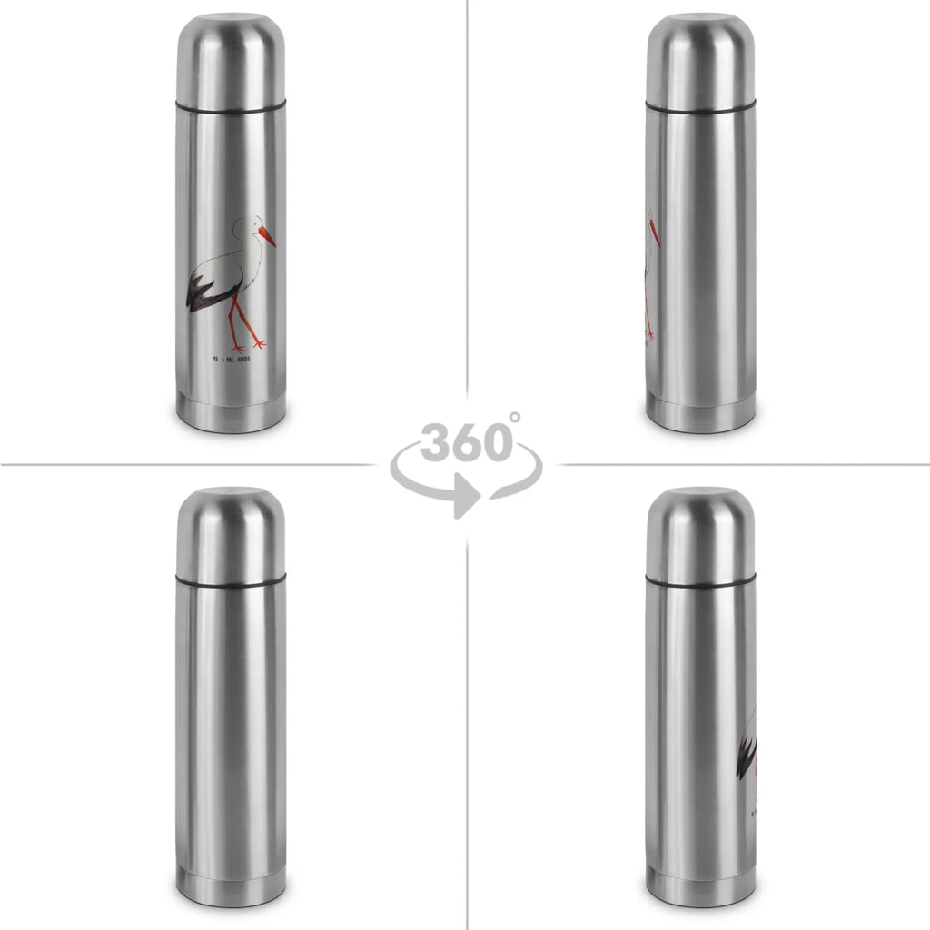 Thermos Flask Stork Thermoskanne, Tiermotive, Gute Laune, lustige Sprüche, Tiere, Geburt, Schwangerschaft, Babybauch, Störche, Mutter, Schwanger, Mutter werden, Storch, Baby, Mütter