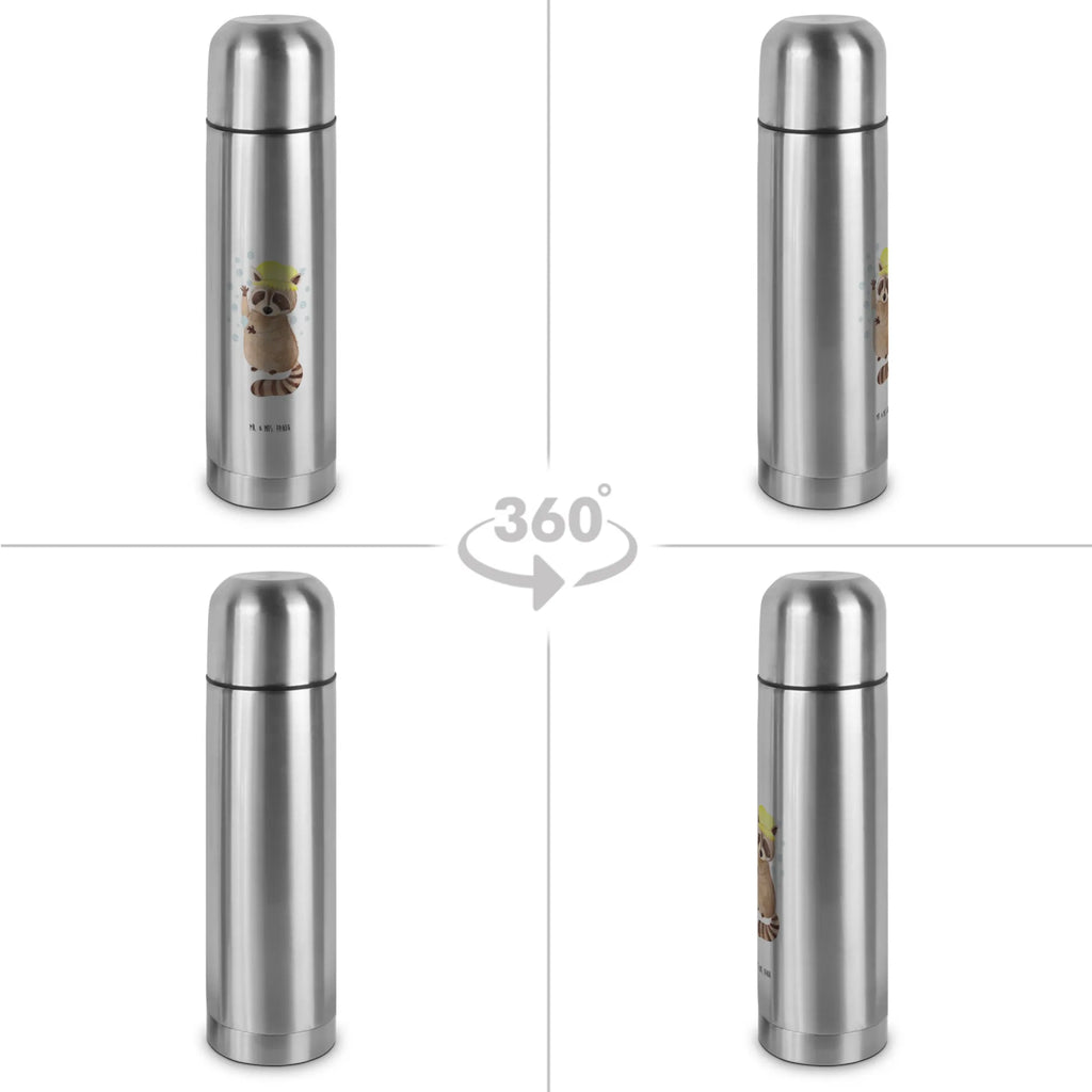 Thermoskanne Waschbär Thermoskanne, Tiermotive, Gute Laune, lustige Sprüche, Tiere, Waschbär, Fröhlich, Tagträumen, Plan, Seifenblasen, waschen