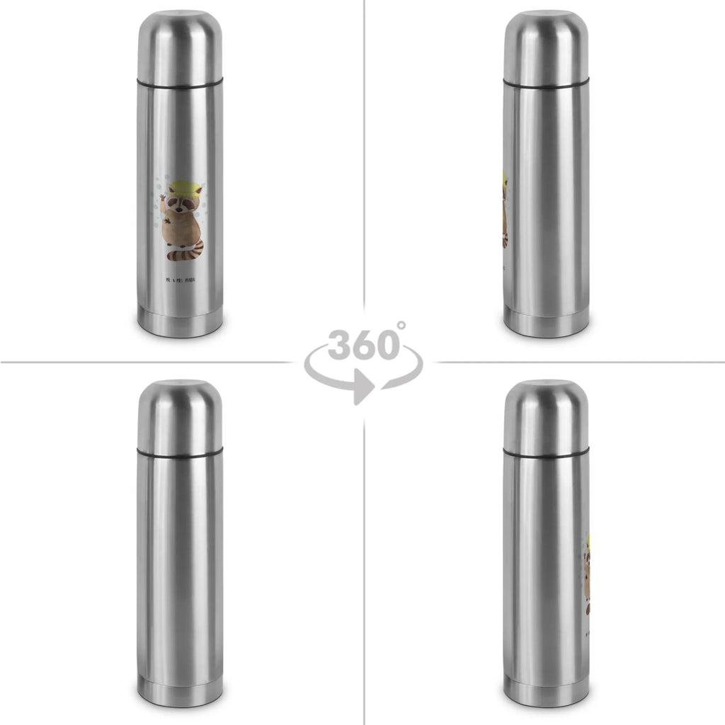 Thermoskanne Waschbär Thermoskanne, Tiermotive, Gute Laune, lustige Sprüche, Tiere, Waschbär, Fröhlich, Tagträumen, Plan, Seifenblasen, waschen