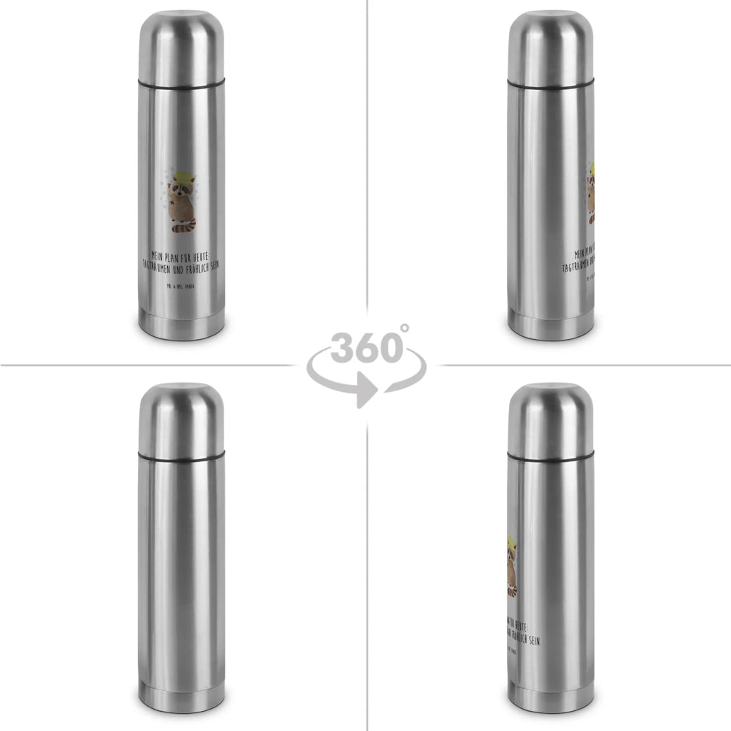 Thermoskanne Waschbär Thermoskanne, Tiermotive, Gute Laune, lustige Sprüche, Tiere, Waschbär, Fröhlich, Tagträumen, Plan, Seifenblasen, waschen