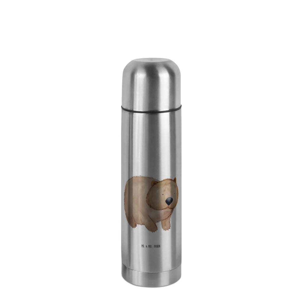 Thermos Flask Wombat Thermoskanne, Tiermotive, Gute Laune, lustige Sprüche, Tiere, Motivation, Das Leben ist schön, Australien, Spruch, Wombat