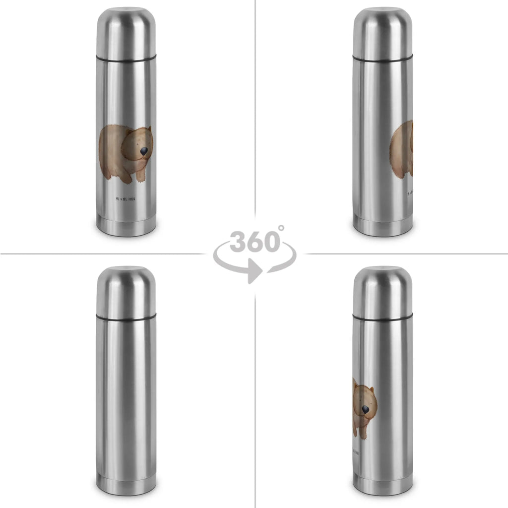 Thermos Flask Wombat Thermoskanne, Tiermotive, Gute Laune, lustige Sprüche, Tiere, Motivation, Das Leben ist schön, Australien, Spruch, Wombat