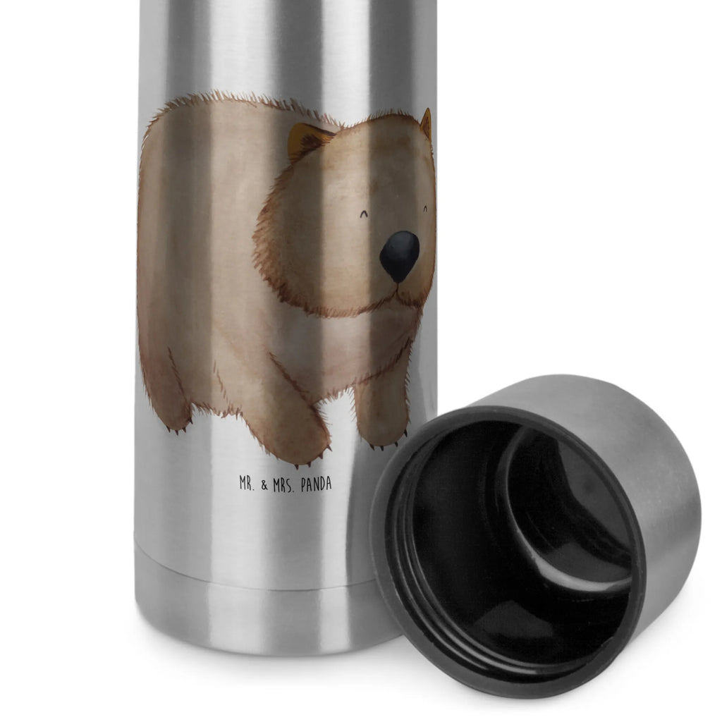 Thermos Flask Wombat Thermoskanne, Tiermotive, Gute Laune, lustige Sprüche, Tiere, Motivation, Das Leben ist schön, Australien, Spruch, Wombat