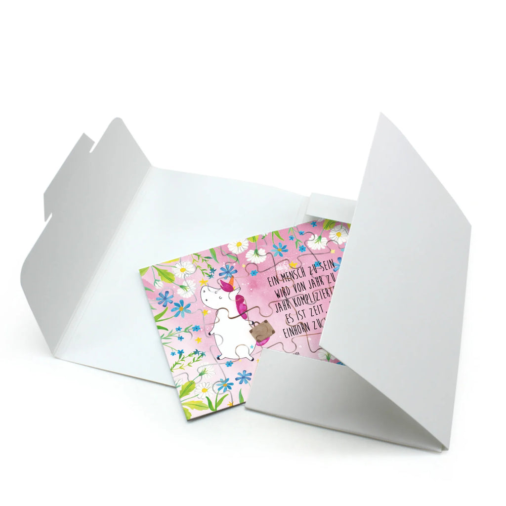 Puzzle Einhorn Koffer Puzzle, Einhorn, Einhörner, Einhorn Deko, Unicorn, albern, unicorn, Abenteuer, Koffer, lustig, Erwachsen, Reise, Gepäck, witzig, Kind, Verreisen, Spaß