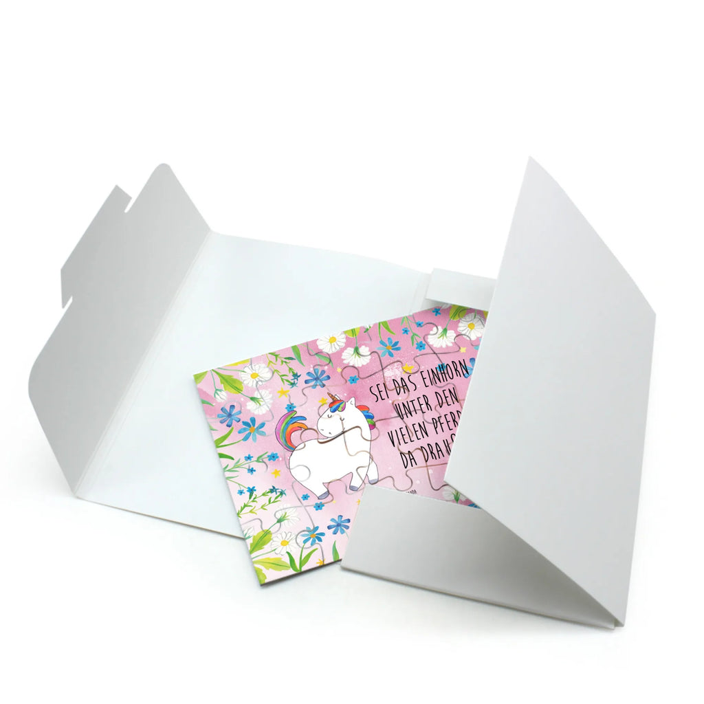 Puzzle Einhorn Stolzieren Puzzle, Einhorn, Einhörner, Einhorn Deko, Unicorn, anders, Pferd, Geschenk, bunt, stolz, Reiter, Reiten, Freundin