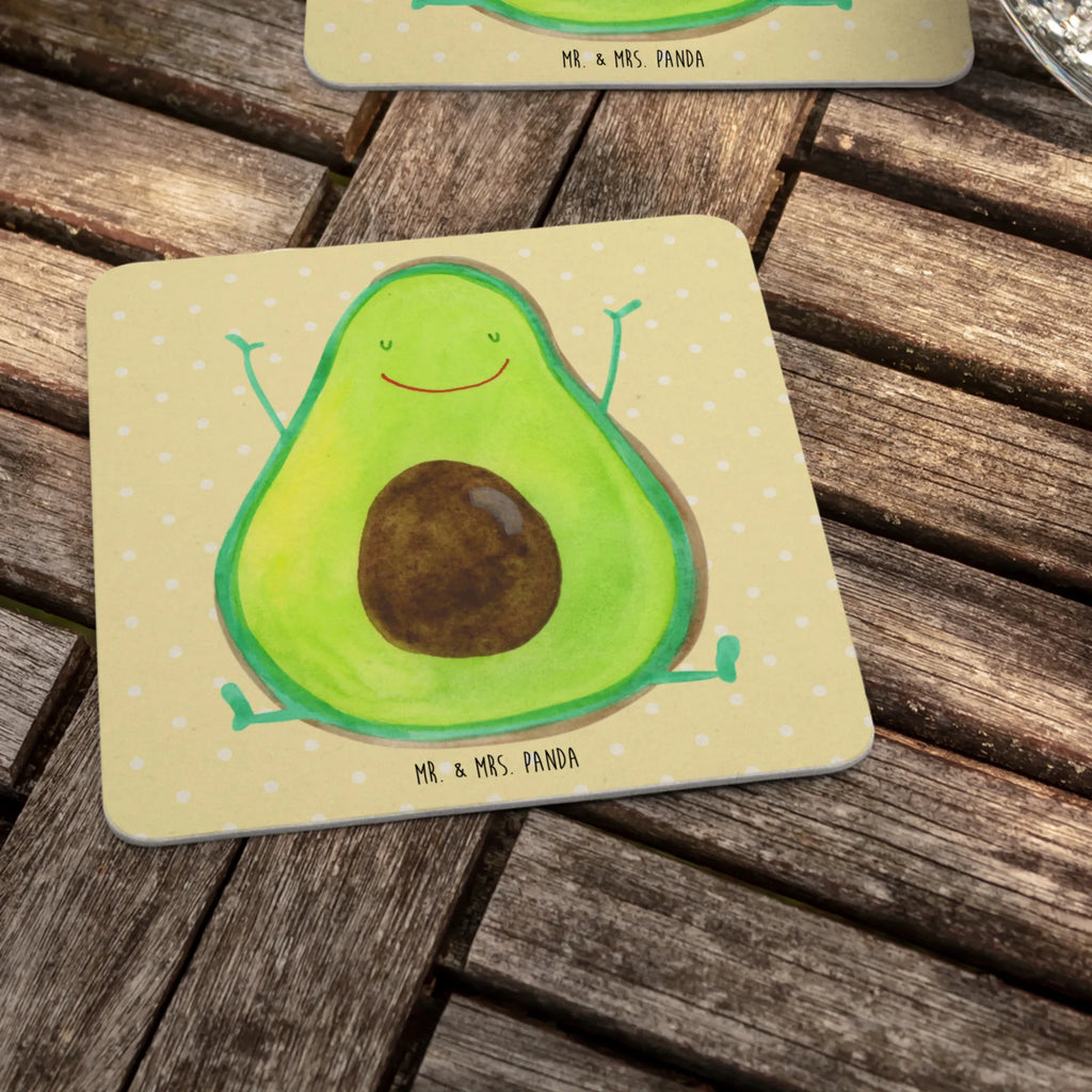 Bierdeckel Avocado Glücklich Gastgeschenk Hochzeit, Gesund, Avocado, Veggie, Vegan, Chaos