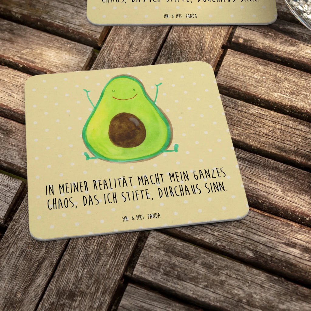 Bierdeckel Avocado Glücklich Gastgeschenk Hochzeit, Gesund, Avocado, Veggie, Vegan, Chaos