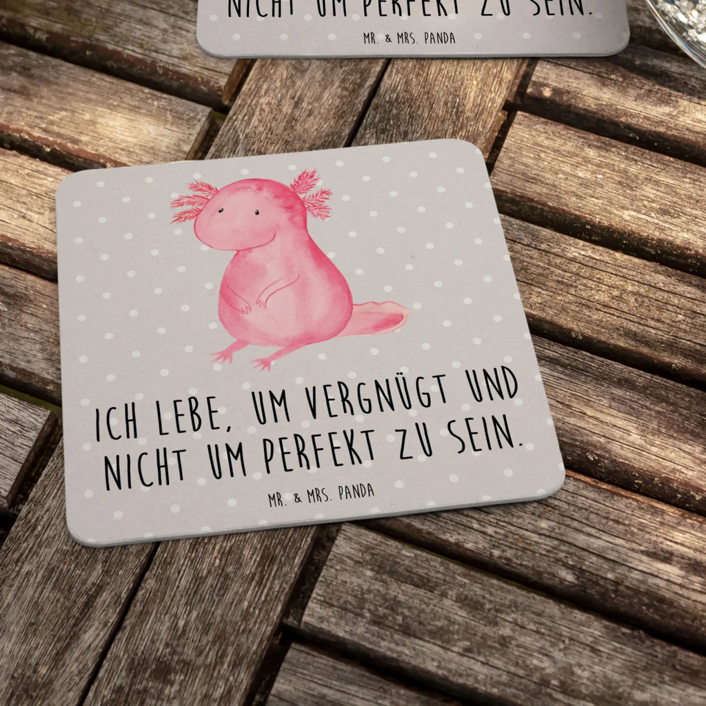 Coaster axolotl zero Gastgeschenk Hochzeit, Bierdeckel, Tischdeko, Axolotl, Molch, Lebensstil, zufrieden, Axolot, Lebensweisheit, Freundin, Weisheit, fröhlich, vergnügt, Liebe