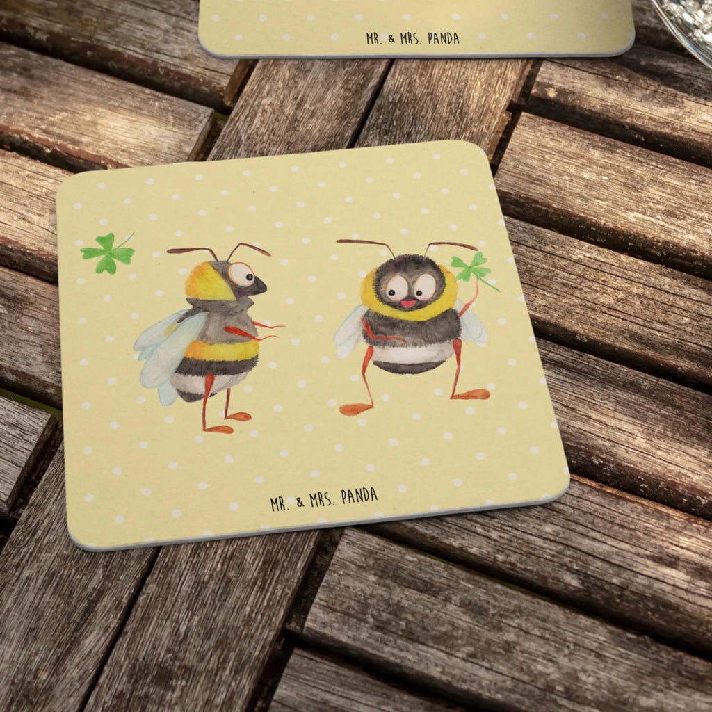 Bierdeckel Hummeln Kleeblatt Tischdeko, Gastgeschenk Hochzeit, Bierdeckel, Tiermotive, Gute Laune, lustige Sprüche, Tiere, Biene Deko, Spruch positiv, glücklich werden, Hummel, Spruch schön, Spruch fröhlich, glücklich sein, Biene