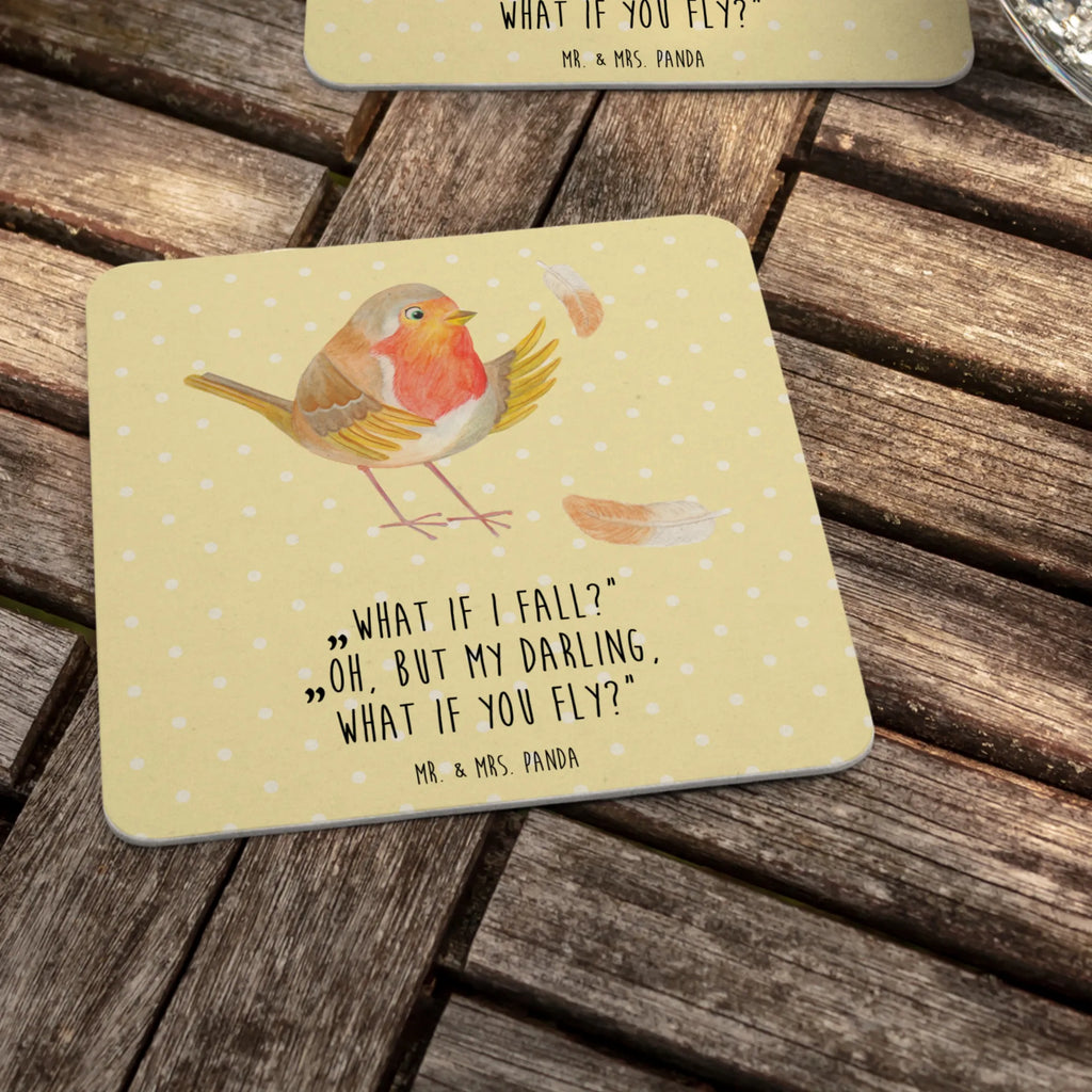 Bierdeckel Rotkehlchen Federn Tischdeko, Gastgeschenk Hochzeit, Bierdeckel, Tiermotive, Gute Laune, lustige Sprüche, Tiere, fliegen, Vogel, Rotkehlchen, Spruch Mut, What if i fall, Motivationsbilder, Motivation Sprüche, Spruch Motivation