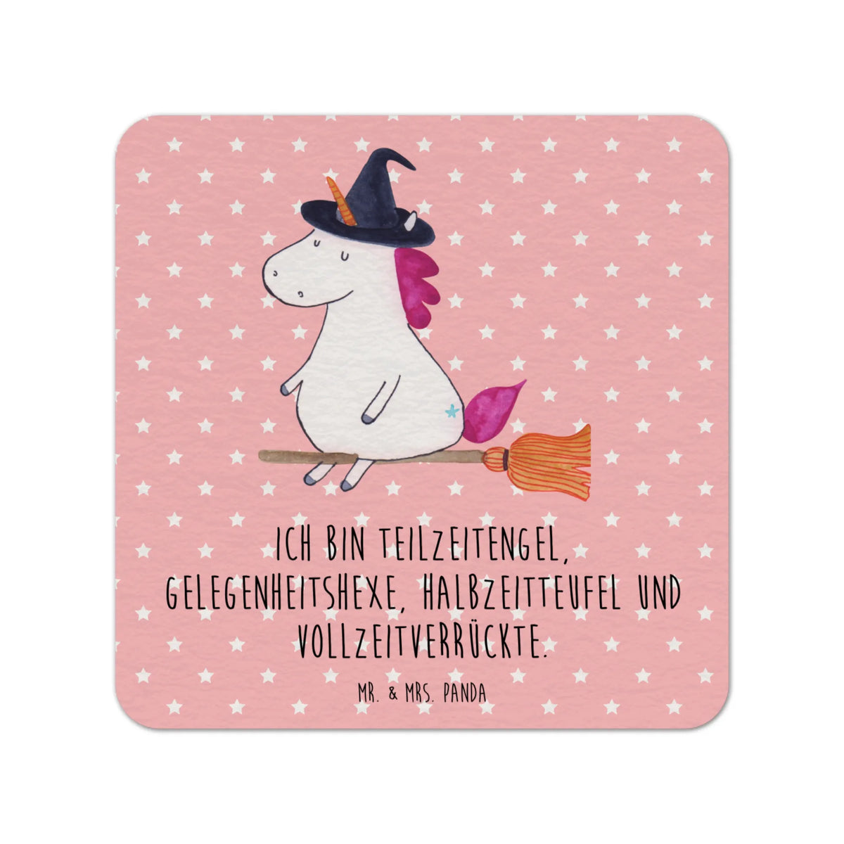 Coaster unicorn Witch bitch, bad girl, wife gift, witch, girlfriend present, mad, devil
